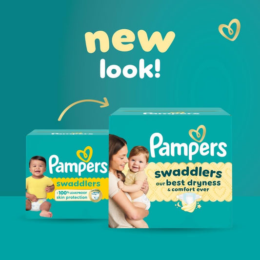 Pampers Swaddlers Diapers, Size 4 (15-34 lbs), 120 Count, Absorbent, Keeps Baby Dry and Comfortable, Skin Safe Disposable Baby Diaper (Packaging May Vary)