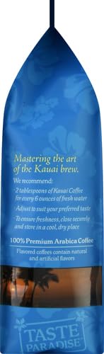 Kauai Hawaiian Ground Coffee, Vanilla Macadamia Nut Flavor - Gourmet Arabica Coffee From Hawaii's Largest Grower, Smooth, Delicious Flavor and Amazing Aroma - 10 Ounce