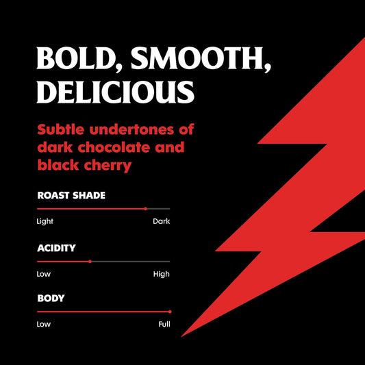 Death Wish Coffee, Organic and Fair Trade Dark Roast Ground Coffee, 16 oz