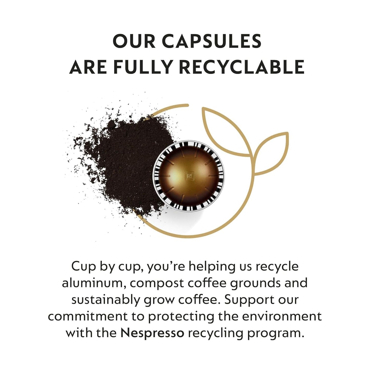 Nespresso Capsules Vertuo, Double Espresso Scuro, Dark Roast Espresso Coffee, 30-Count Coffee Pods, Brews 2.7oz.