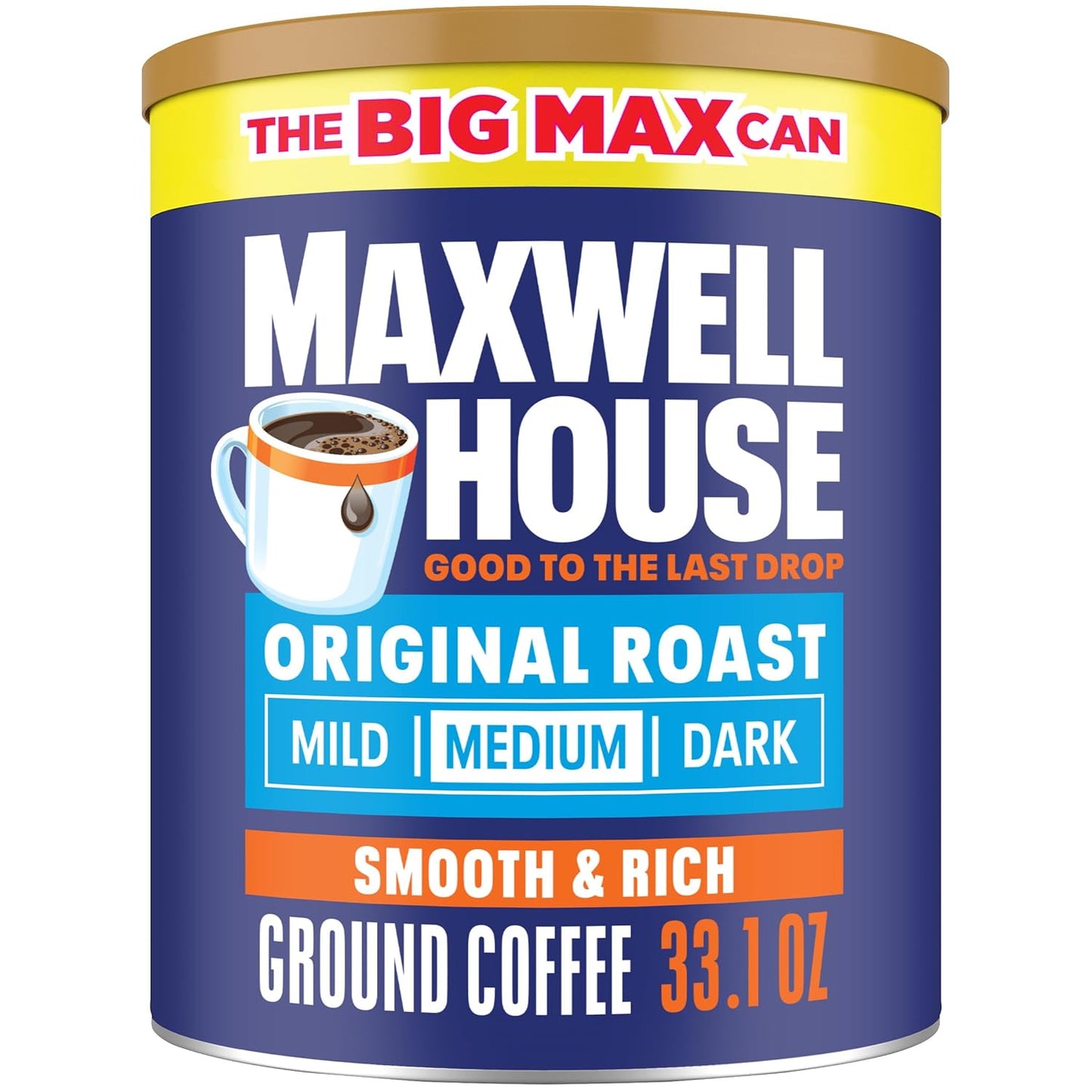 Maxwell House Original Roast Ground Coffee, 33.1 oz Canister
