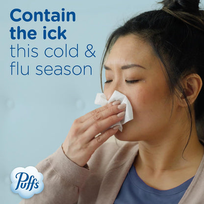 Puffs Plus Lotion Facial Tissue, 4 Mega Cube Boxes, 72 Tissues Per Box