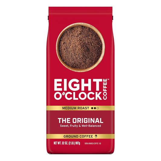 Eight O'Clock Coffee The Original Ground Coffee, Medium Roast, 32 Ounce (Pack of 1) - Sweet, Fruity, Well Balanced